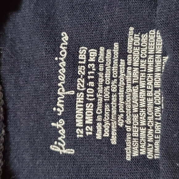 First Impressions Blue Long Sleeve Baseball Pjs - Picture 3 of 3